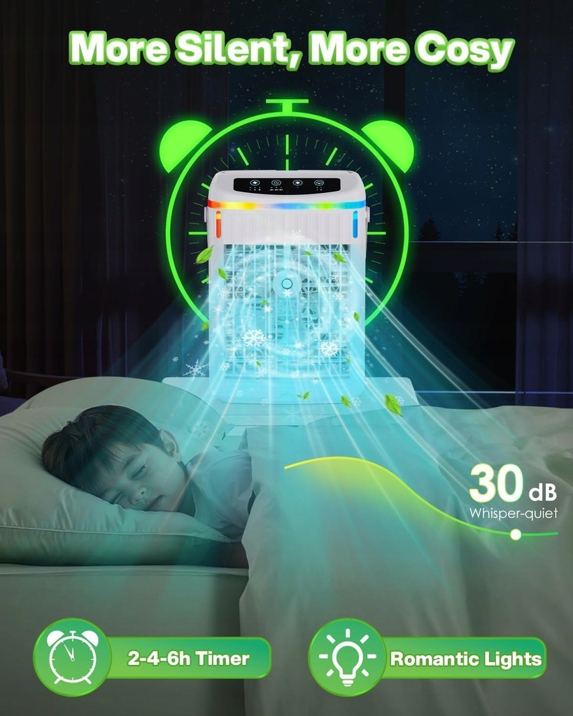 Klimaanlagenventilator mit Wasserkühlung und Befeuchtung Product image