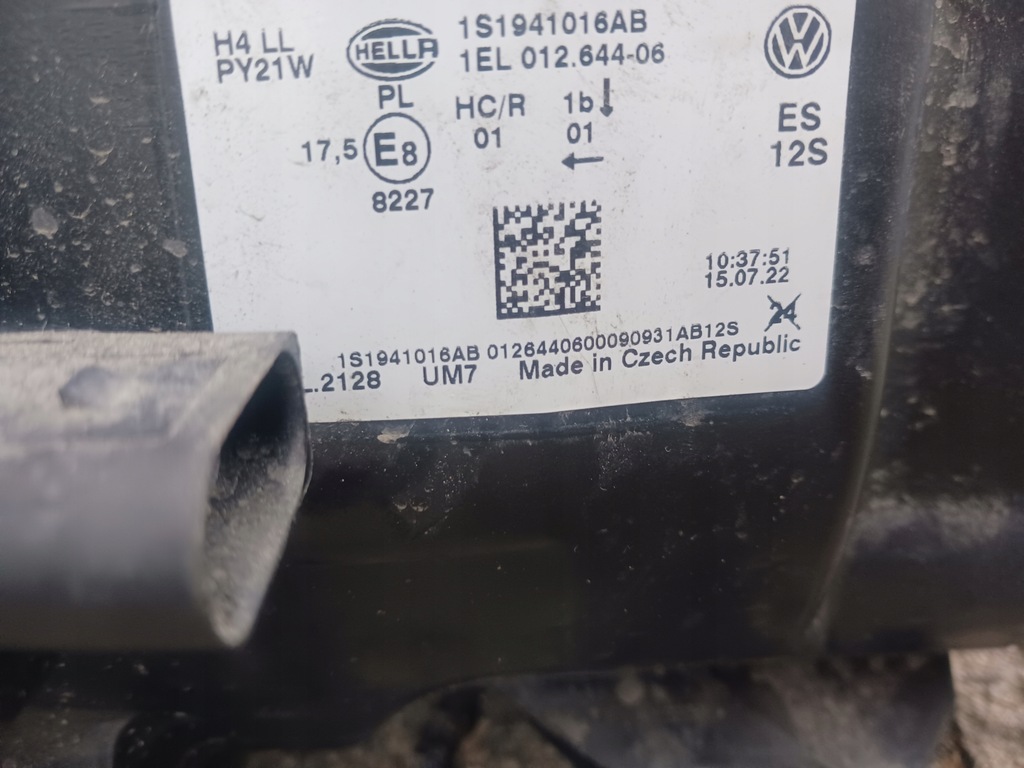 FRONTLEUCHTEN VORNE LINKS RECHTS VOLKSWAGEN VW E-UP 1S0 E-UP! HOCH HELLA LIFT Product image