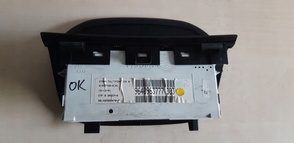 Bildschirmanzeige Peugeot Radio 307 2001-2005 vor dem Aufheben 9640963777 Product image