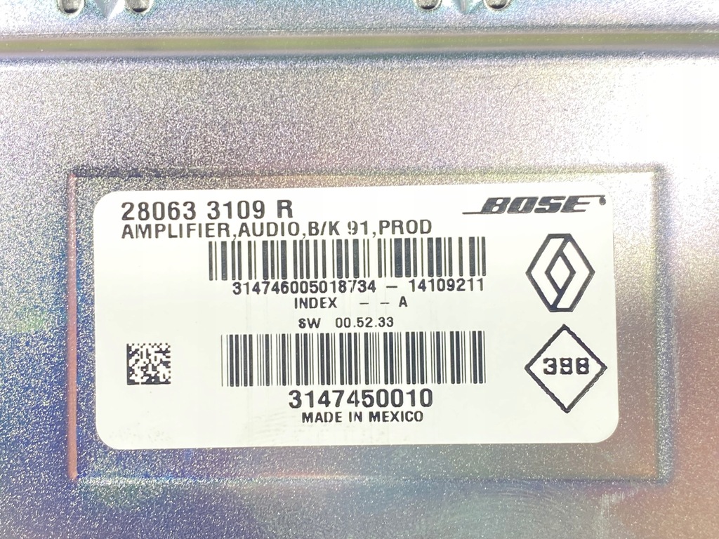 Renault Laguna 3 III Lift 10-15 BOSE VERSTÄRKER 280633109R Product image