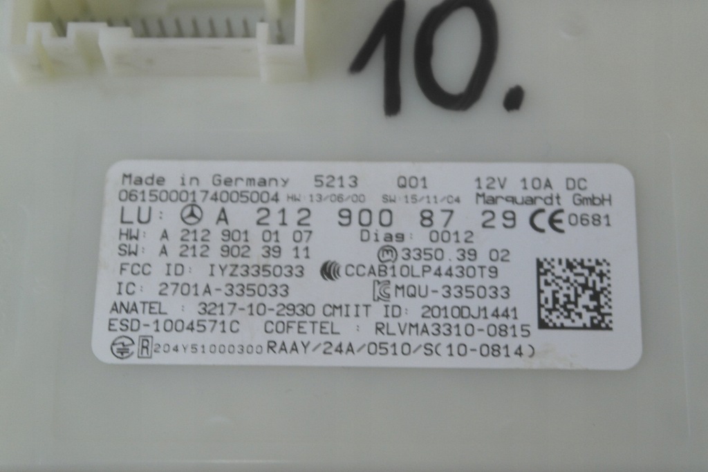MERCEDES CLA W117 13–19 Schlüsselloses Steuergerät-Modul A2129008729 OE Product image