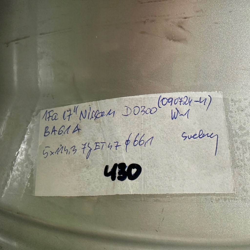 1FA Felge 17 Nissan 5x114,3 7J ET47 ø66,1 D0300-BA61A Product image