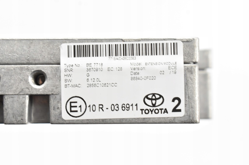 GPS-NAVIGATIONSMODUL 86840-0F020 TOYOTA YARIS III AURIS II RAV4 IV CH-R Product image