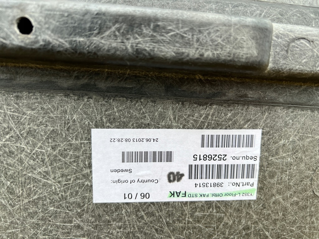 Gepäckraum Bodenbodenabdeckung Volvo OE 39813514 Product image