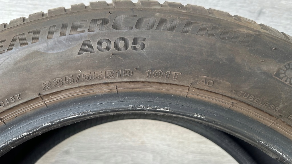 1X BRIDGESTONE WeatherControl A005 235/55R19 8,7mm Product image
