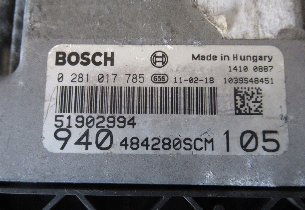 Alfa Romeo Giulietta 1.6 Computer 0281017785 RESET CLEAN PROTOKOLLIERT VON Product image