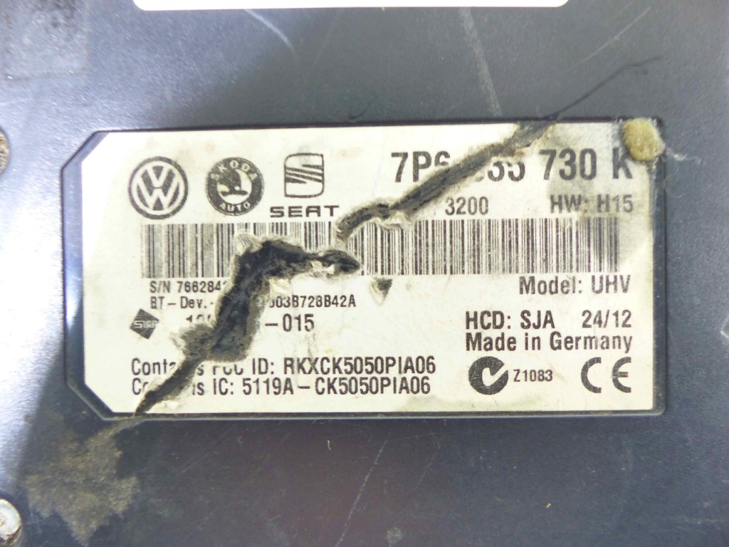 BLUETOOTH-MODUL SEAT IBIZA IV 6J 7P6035730K Product image