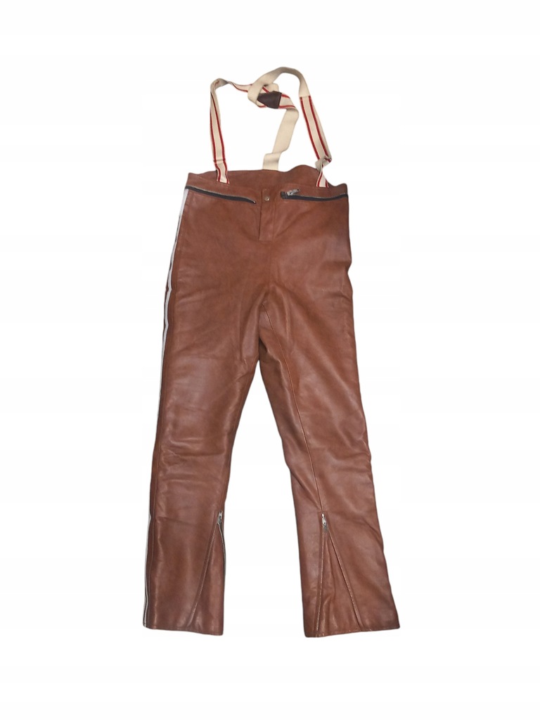 Elstermode Motorradbekleidung Lederjacke + Hose mit Hosenträgern + Gürtel Product image