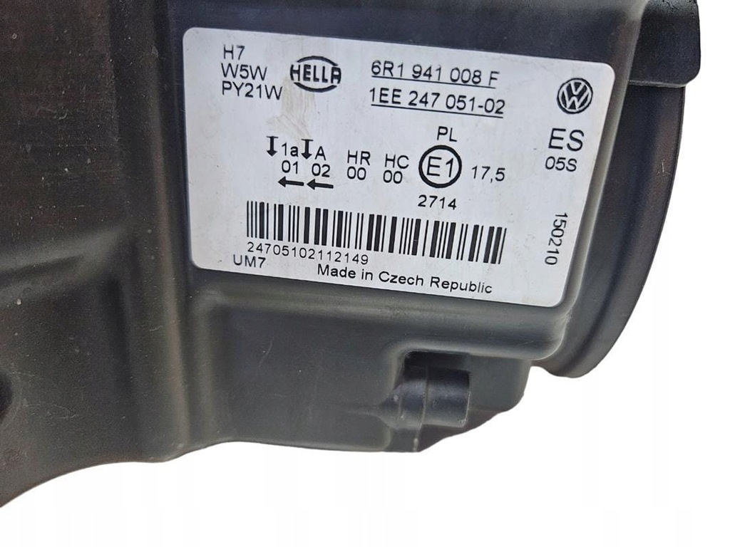Rechter Scheinwerfer VW Polo 6R V 6R1941008F 1EE247051-02 Original OE Product image