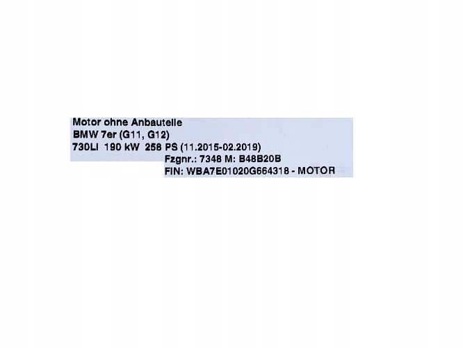 BMW Łapa Wasserpumpe 730Li G11 G12 Leistung 190 kW 258 km Laufleistung 10 km Product image