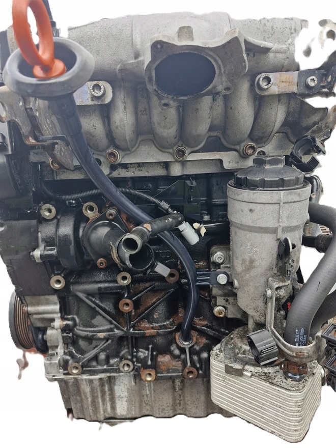 VW PASSAT B6 MOTOR 2.0 TDI BKP Riemenscheibenmotor + Einspritzdüsen Product image