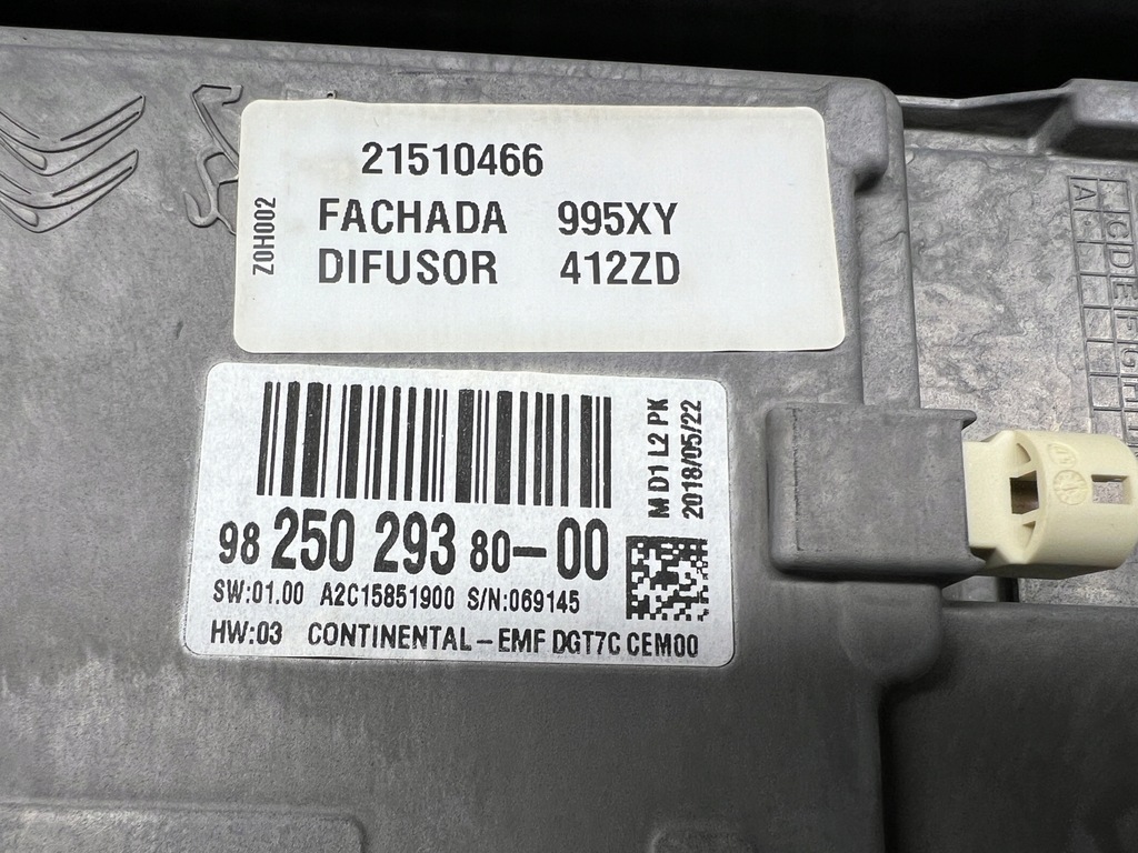 Citroen C4 SpaceTourer 1.2 THP Display 9825029380 100 % funktionsfähig Product image