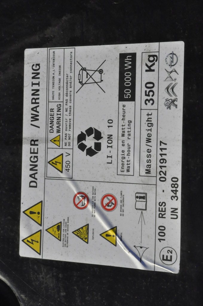 CITROEN C4 III e-C4 2021R. BATTERIE 9646865280 50 kWh Product image