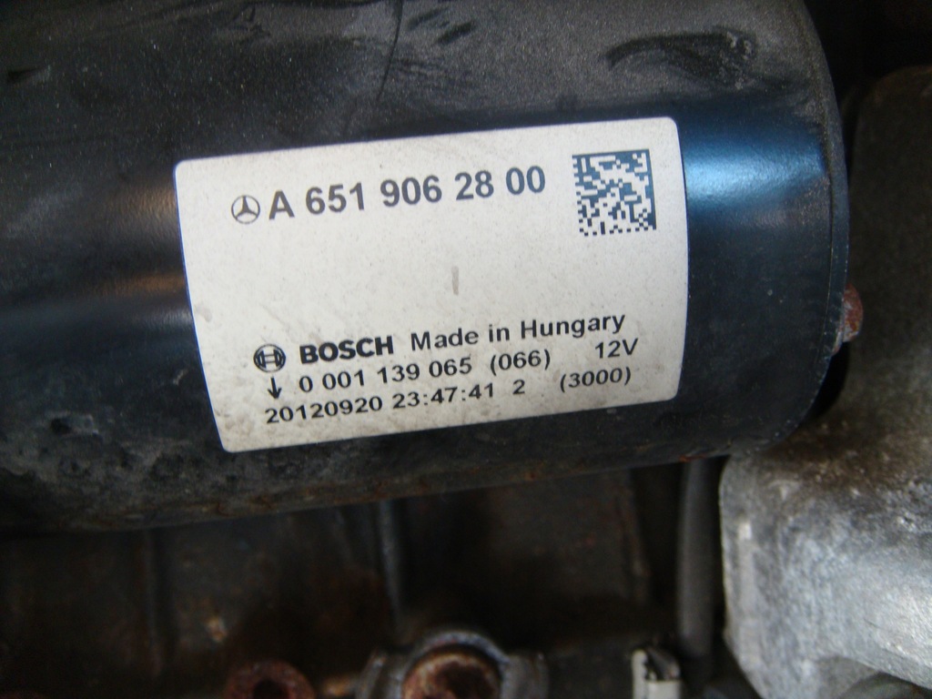 ANLASSER MERCEDES A6519062800 BOSCH W204 W212 ORIGINAL 2008-2014 Product image