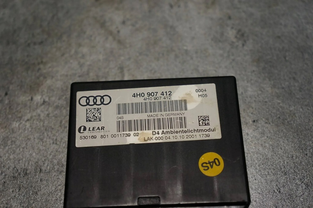 LICHTSTEUERMODUL AUDI A8 D4 4H S8 4H0907412 Product image