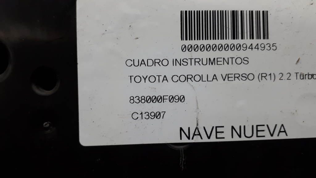 838000f090 Uhrzähler Toyota Corolla Verso II 2.2 D Product image