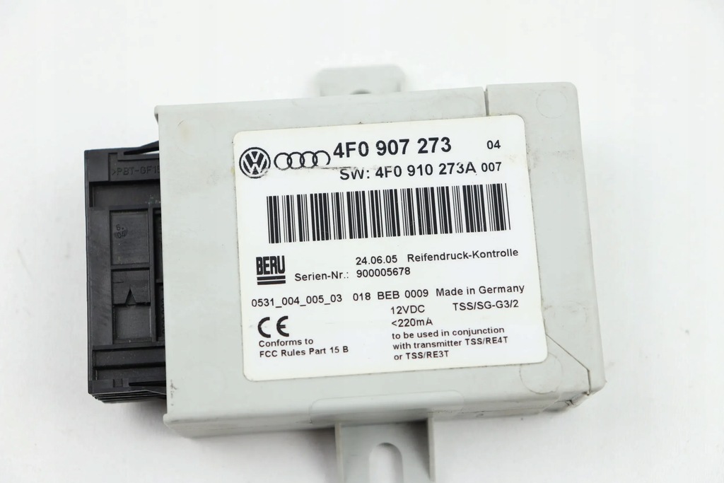 AUDI A6 C6 CONTROLLER REIFENDRUCKMODUL 4F0907273 4F0910273A Product image