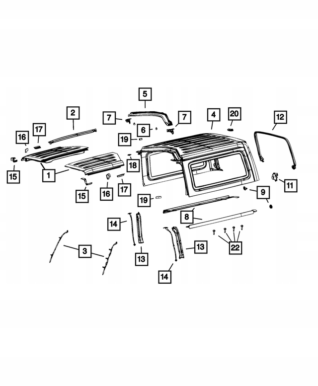 HARDTOP-DACH-DACHPANEEL WRANGLER GLADIATOR Product image