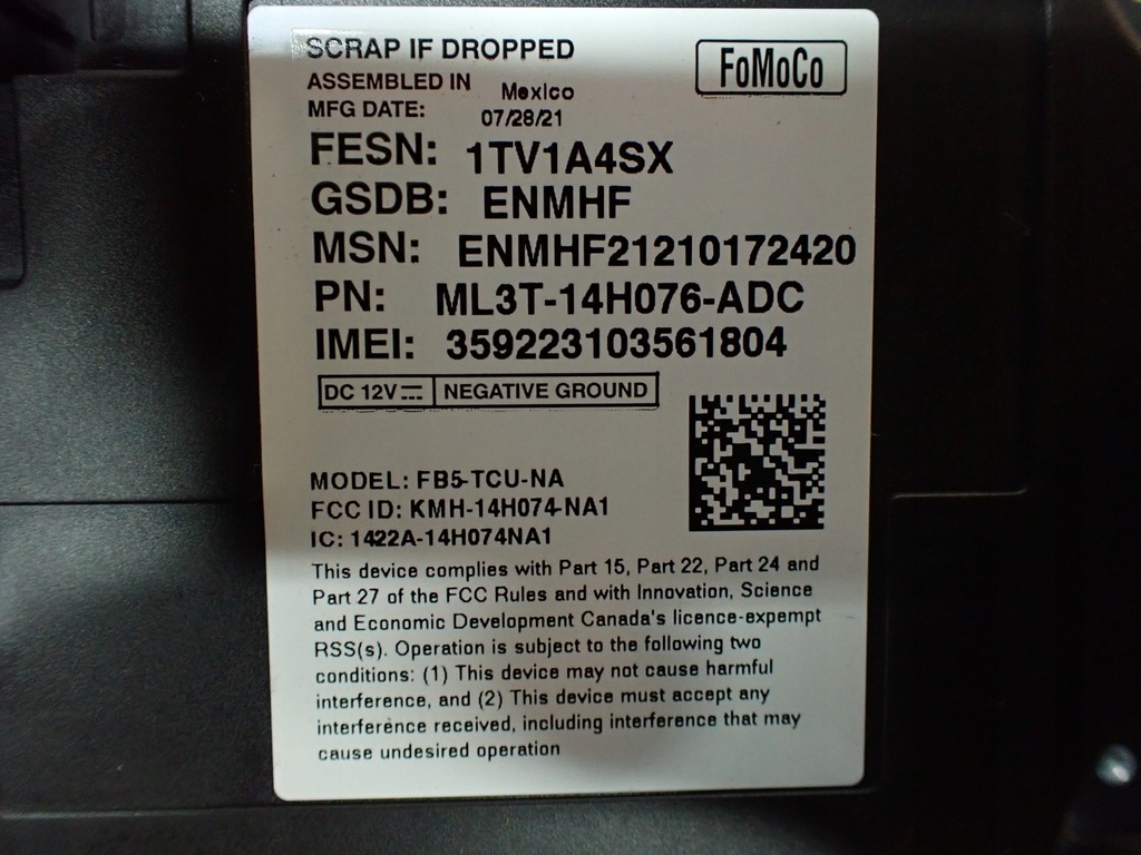 Telematisches Kommunikationsmodul Ford F150 Lariat 2022 Product image