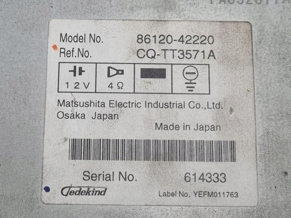 Radionavigation Toyota RAV4 3 (XA30) 2007 86120-42220 Product image