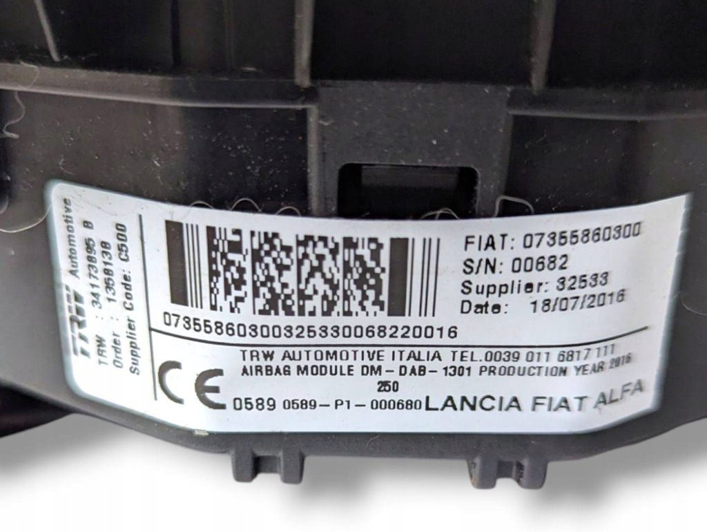 Citroen Jumper 2 Facelift 2017 07355860300 Airbag Product image