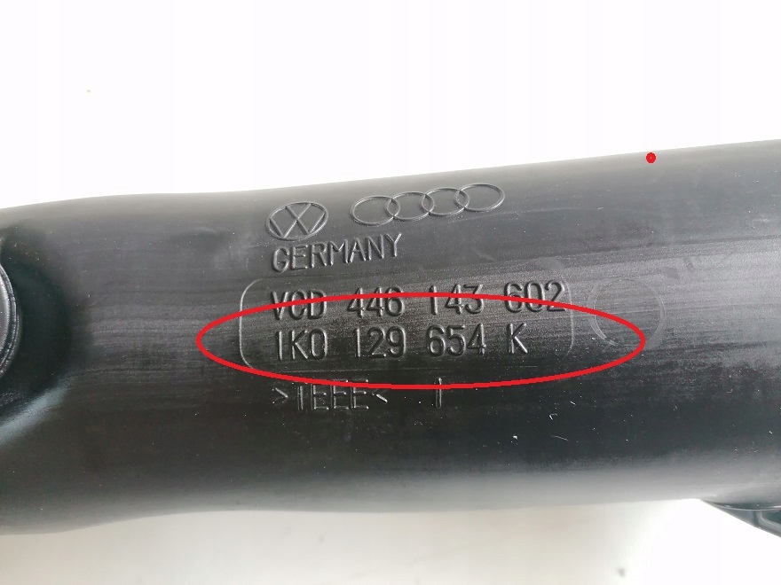 VW SEAT SKODA LADELUFTKÜHLERROHR 1K0129654K TDI Product image
