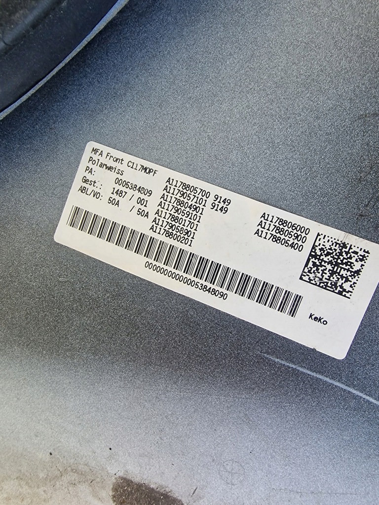 Mercedes CLA 250 W117 LIFT PDC A1178805700 AMG Warsaw-Koła-Znań Product image