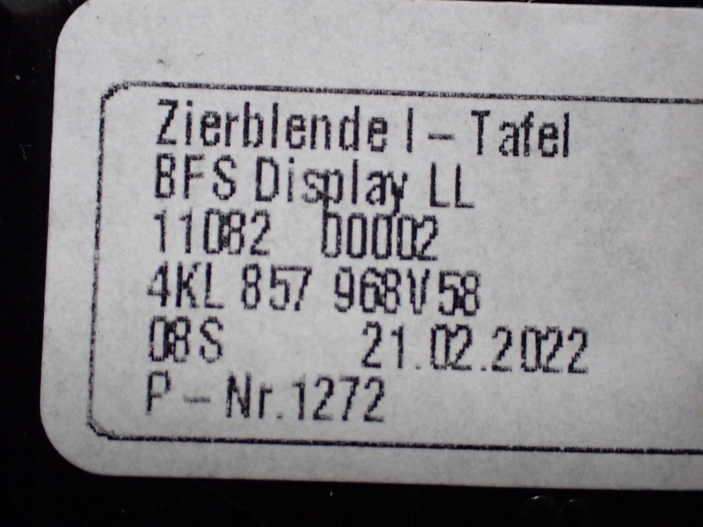 Dekorative Streifen Dekor Schreibtisch Konsole Europa 4KL857968 Audi E-tron 4ke 22r Product image