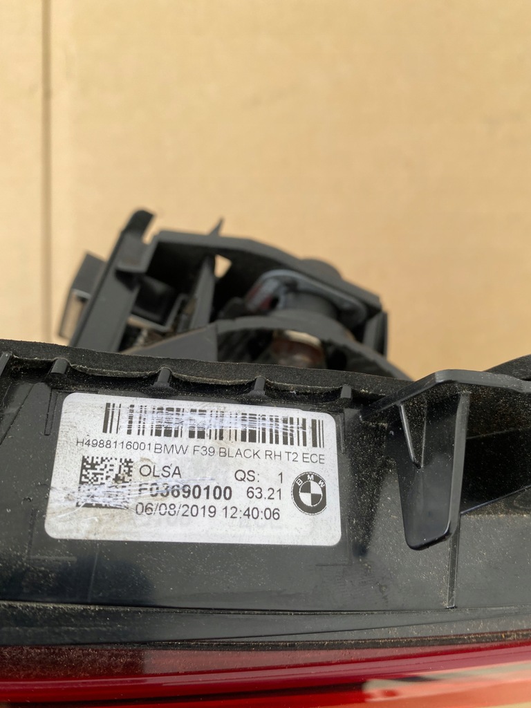 BMW X2 F39 Lampe hinterher Dunkel Europa 9881160 Product image