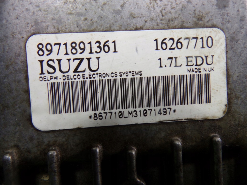 Opel Astra II G 1.7 DTI Computerpumpe Controller 8971891361 16267710 Product image