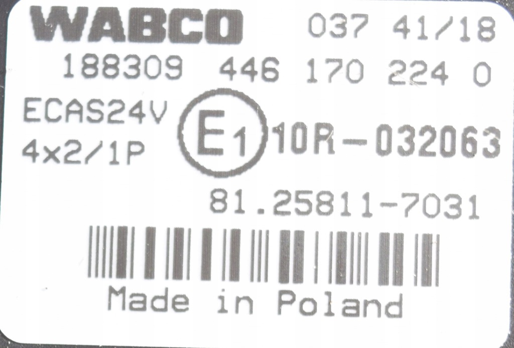 WABCO STEUERUNG 81.25811-7031 MANN Product image