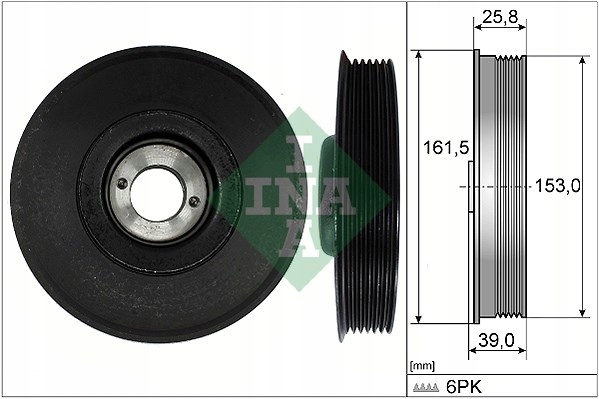 GERILLTE RIEMENSCHEIBE PEUGEOT BOXER /INA/ Product image