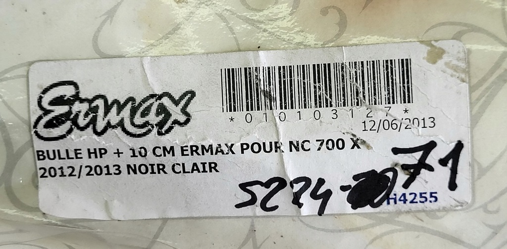 NEUES ERMAX-Glas +10 cm Honda NC 700X 700 X 2012-2013 Product image