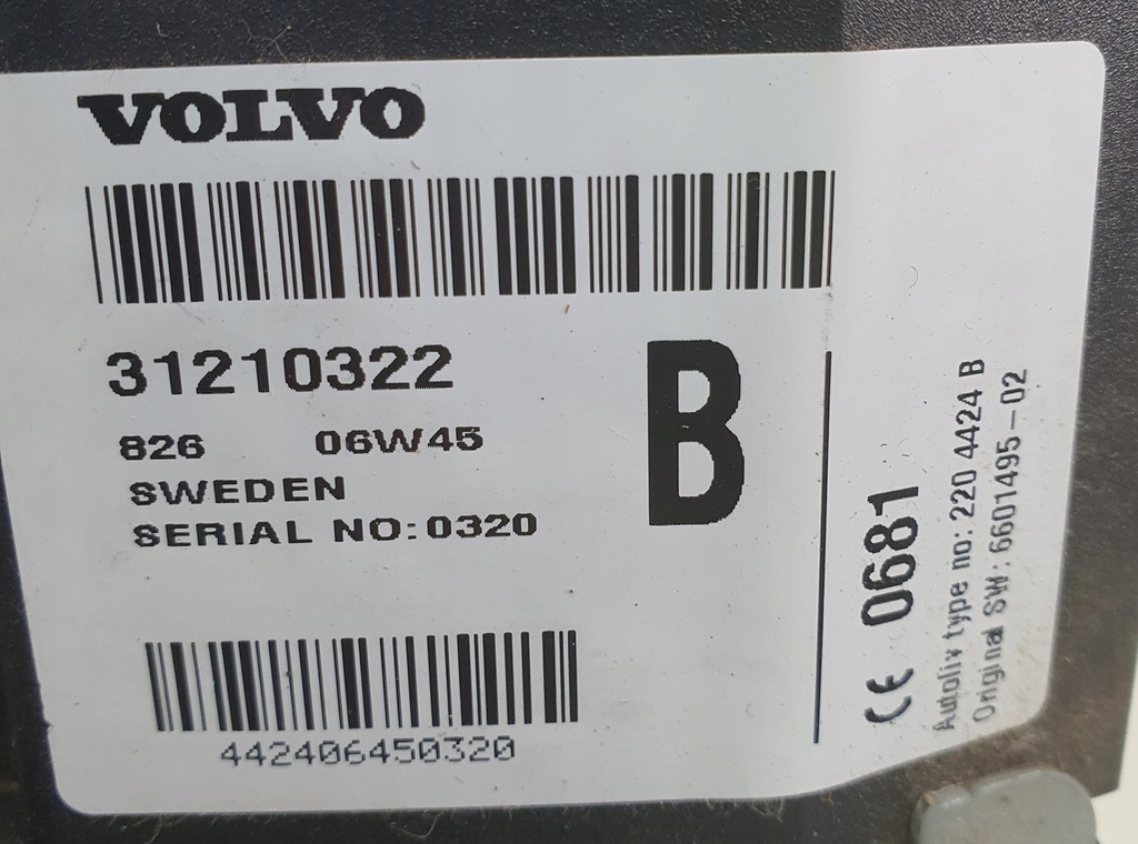 VOLVO XC90 TELEFONSTEUERMODUL 31210322 Product image