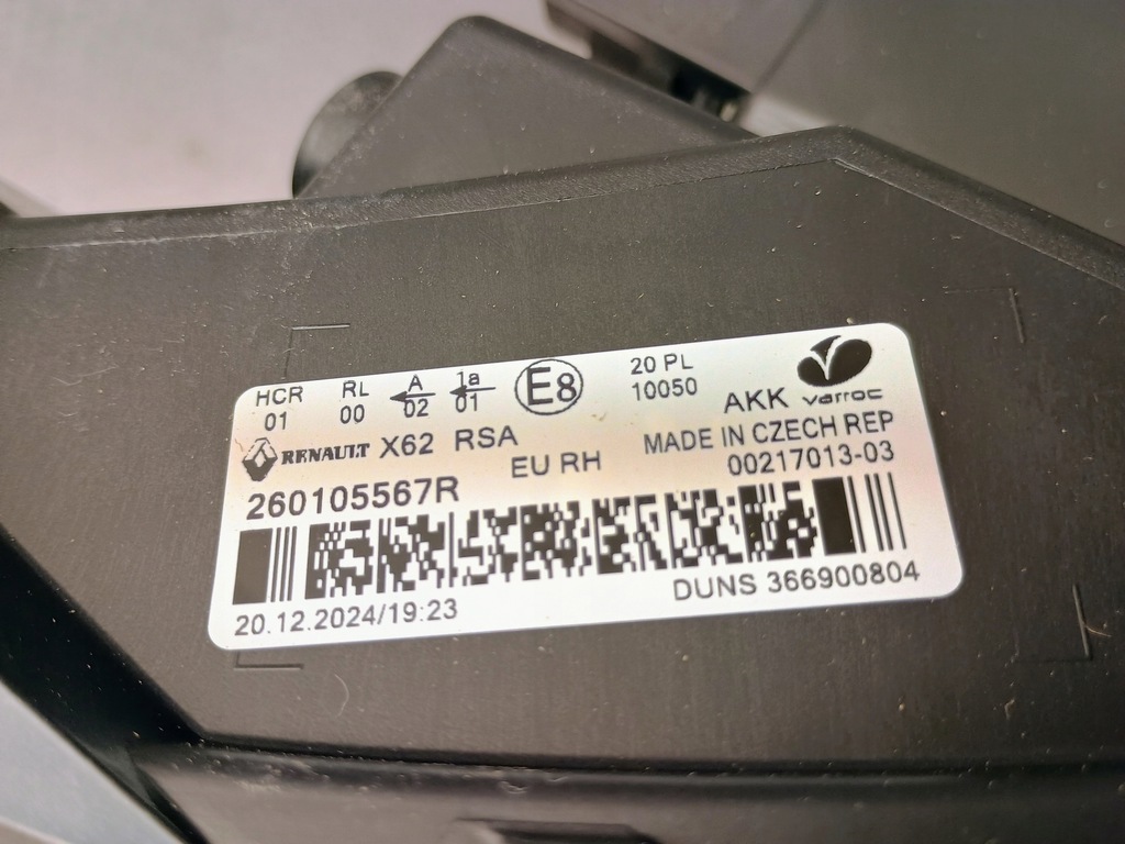 Renault Master IV 4 Law Lampe gewöhnlich + LED 19-260105567 Neues Original Product image