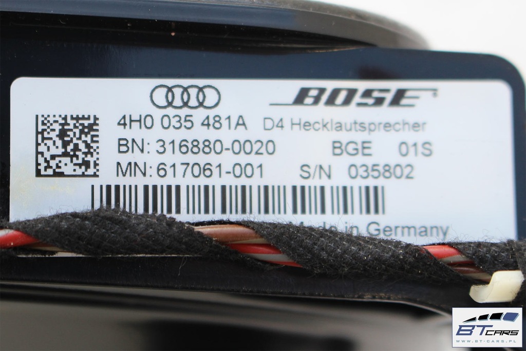 Audi A8 Lautsprecher + Bose Amplifier 4H 4G0035223B 4H0035481A 4H0035297 4H00 Product image