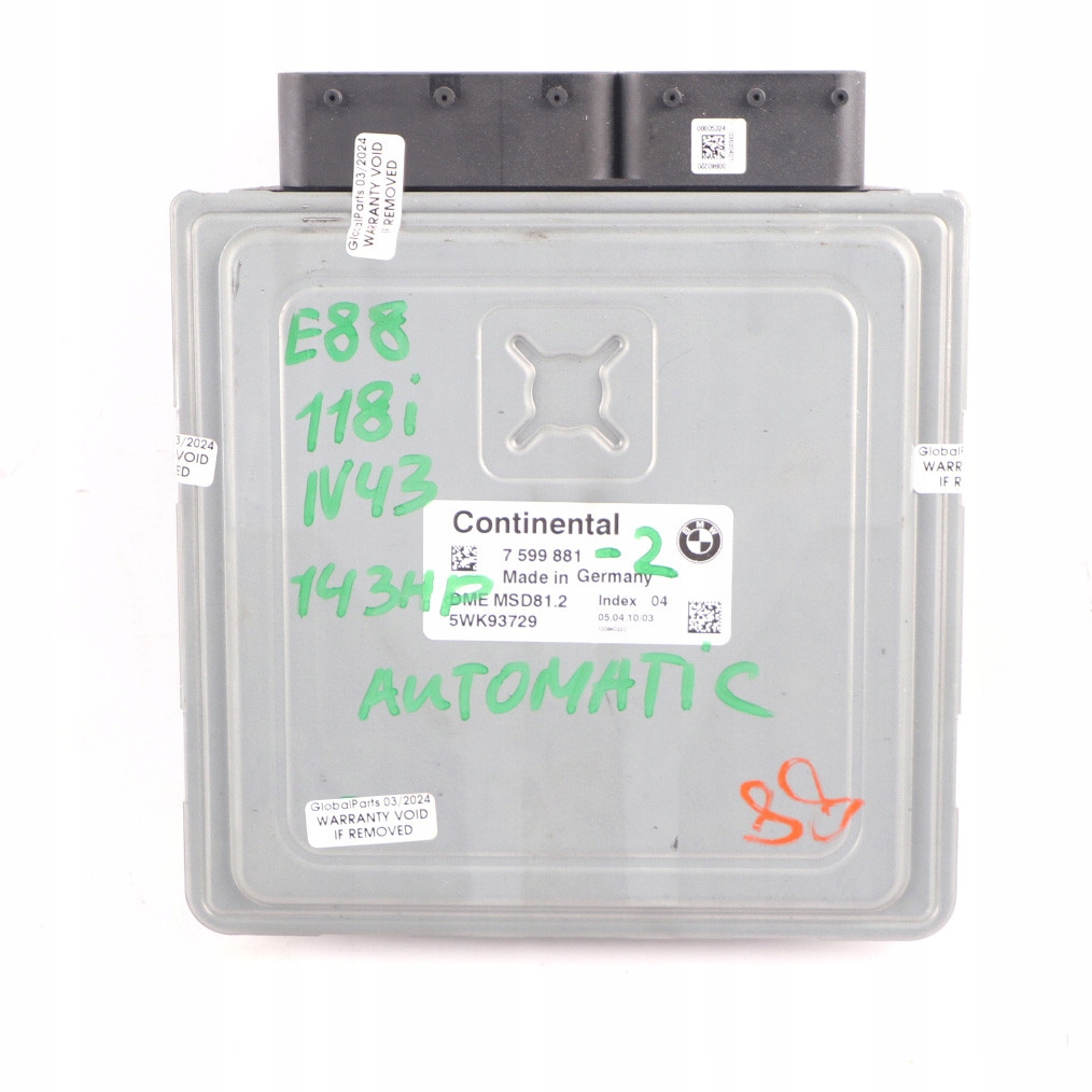 BMW E87 LCI E90 Motorcontroller + Automatischer Schlüssel CAS3 7599881 Product image