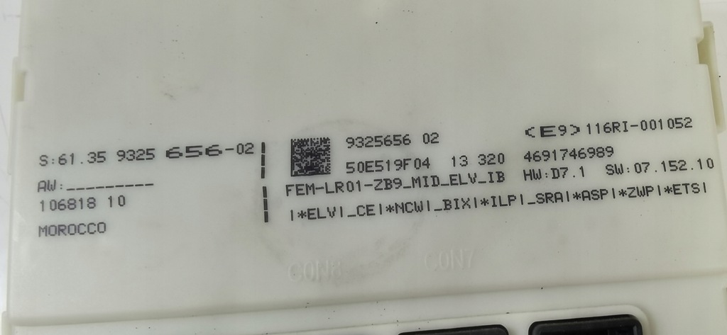 BMW F20 F21 F30 F36 FEM CONTROLLER MODUL 9325656 Product image