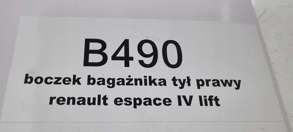 KOFFERRAUMSEITENKLAPPE RECHTS RENAULT ESPACE IV Product image