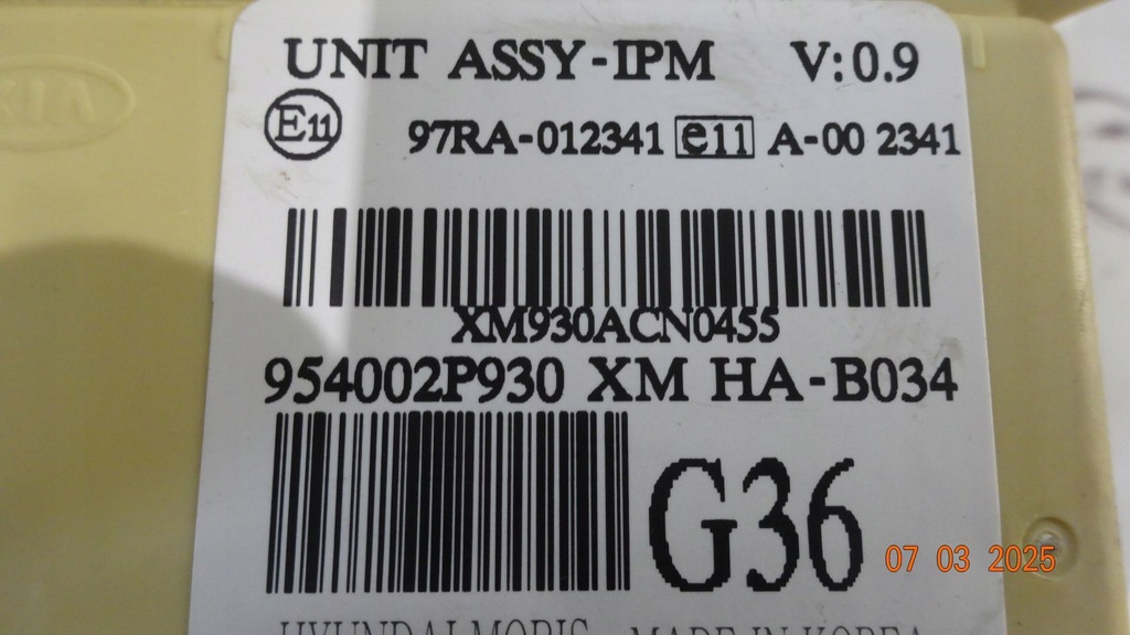 Kia Sorento II 4x4 10R Sicherungsbox 954002P930 97RA-012341 Product image