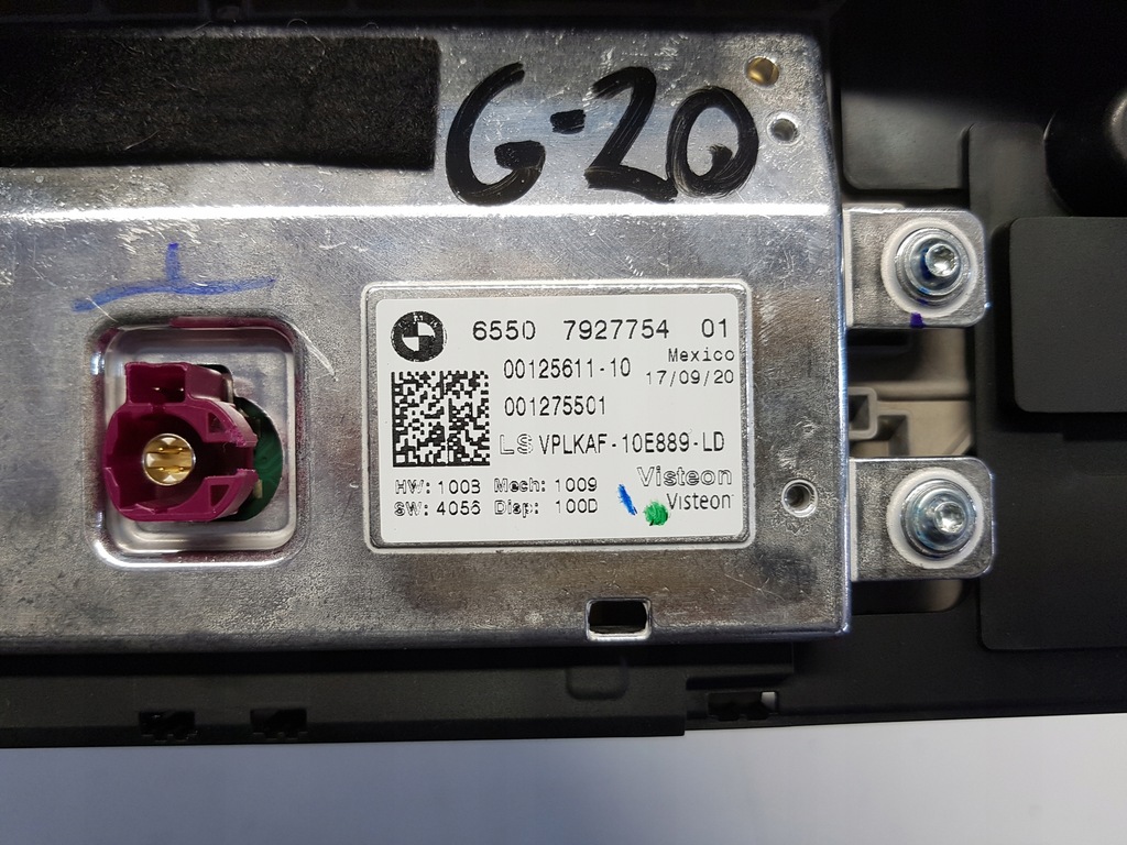 BMW G20 330e Navigationsbildschirmanzeige UK Product image