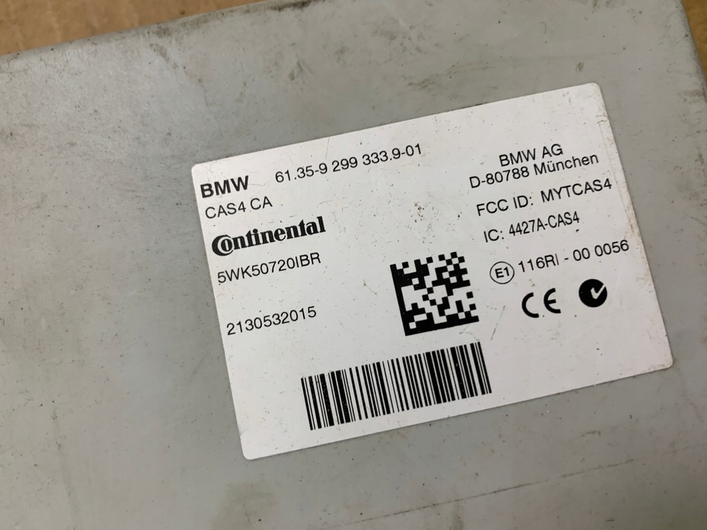 BMW F01 F06 F10 F11 F13 F25 F26 CAS CONTROLLER MODUL CAS4 KEYLESS GO 9299333 Product image