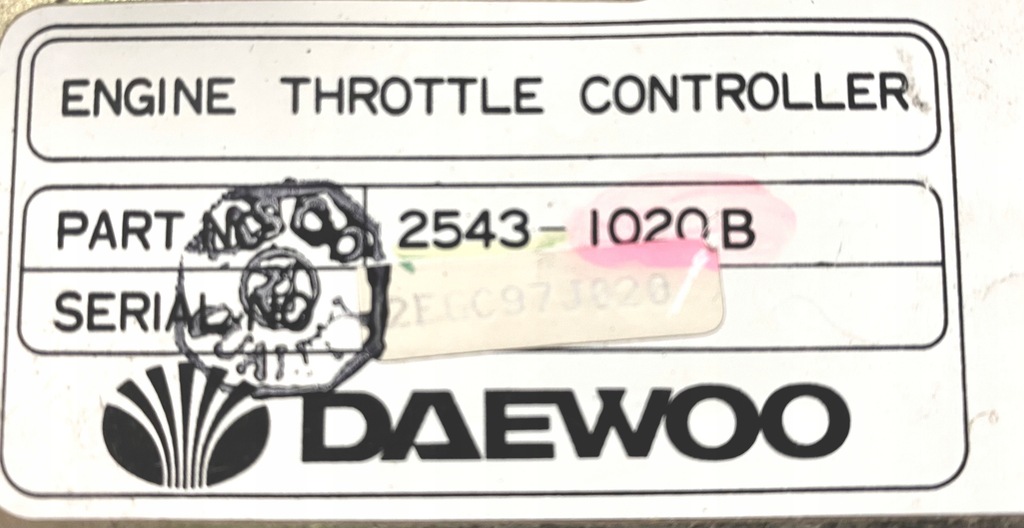 DAEWOO DOOSAN 2543-1020B Drosselklappensteuerung Product image