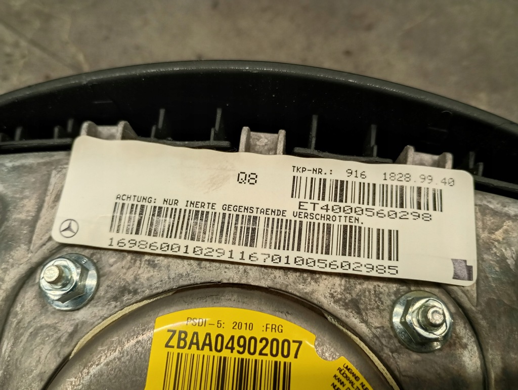 16986001029 Mercedes A W169 Airbag -Kissen Product image