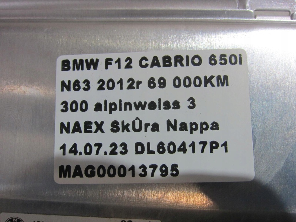 BMW 6 F12 F10 F06 ICM-CONTROLLER-MODUL 37146855281 Product image