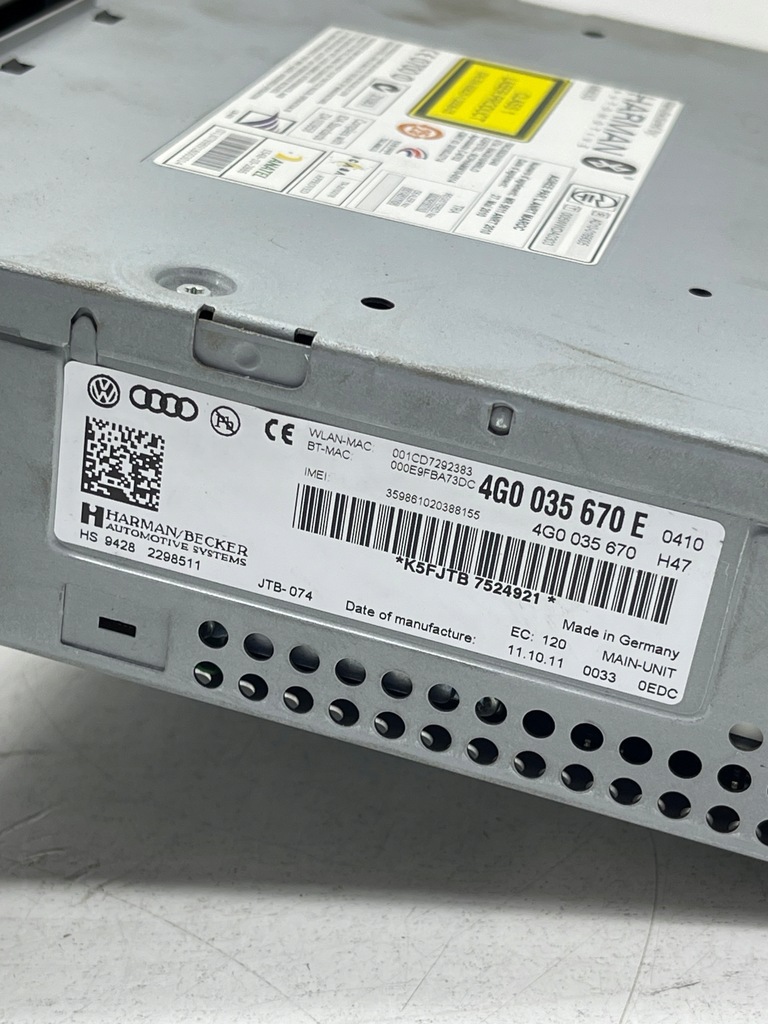 AUDI A6 C7 Lesemodul Einheit Multimedia NAVI MMI NAVIGATION RECHTLICH! Product image