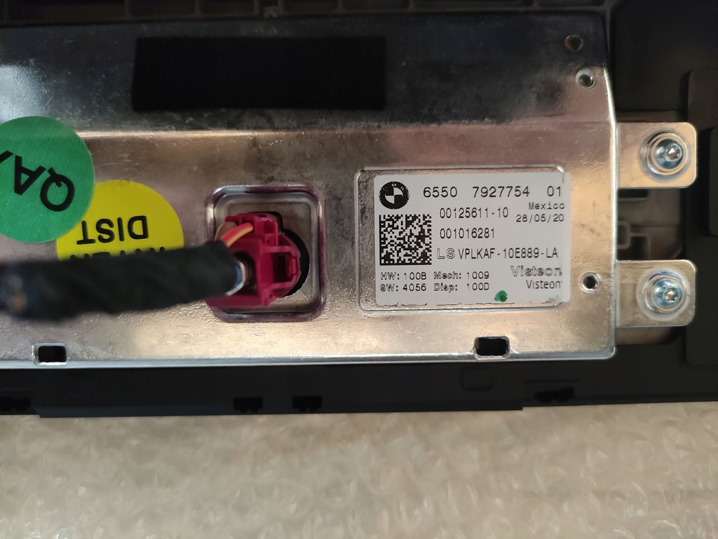 MONITOR NAVIGATIONSBILDSCHIRM BMW G20 G22 7927754 RL Product image