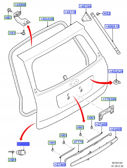 HECKKLAPPENANSCHLAG FORD FOCUS MK2 COMBI Product image