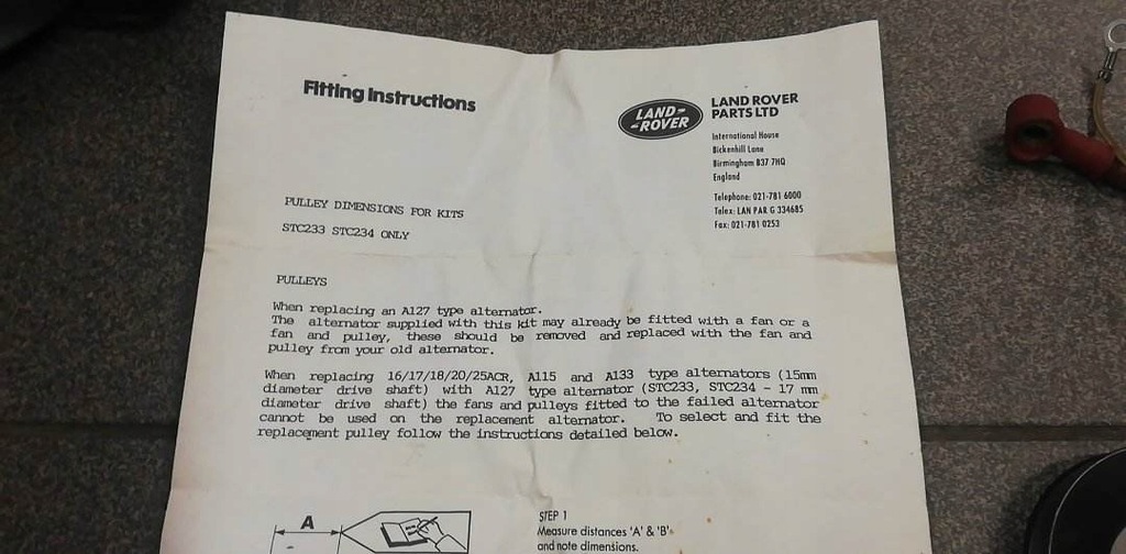 LAND ROVER STC 233 STC 234 LICHTMASCHINEN-KIT Product image