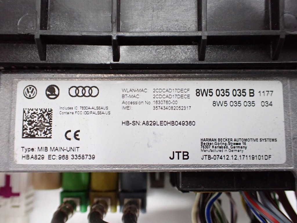 Navi Navi Facktrycha org 8W1919605 8W5035035B Audi A4 B9 8W 18R Product image